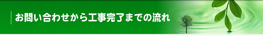 お問い合わせから工事完了までの流れ