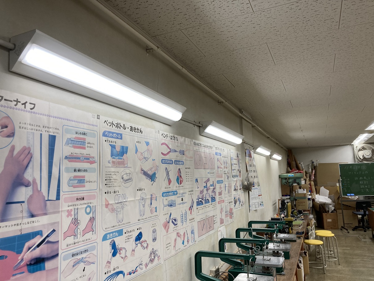 日本発明振興協会様　　B1Fこども発明教室、他建屋内各所照明